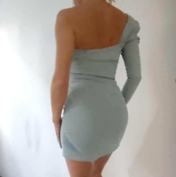 Nwt Acne one puff sleeve shoulder denim dress xs - Picture 3 of 5